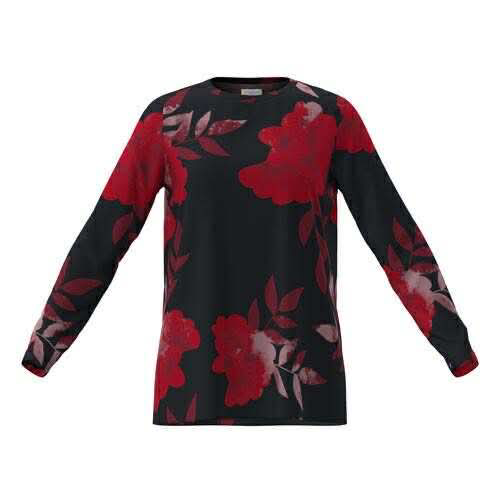 LuLaRoe LuLaRoe Sharon Long Sleeve Top - Crimson Bloom Noir 