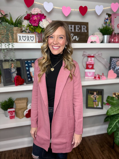 LuLaRoe LuLaRoe Laura Cardigan - Solid Blush Rose 