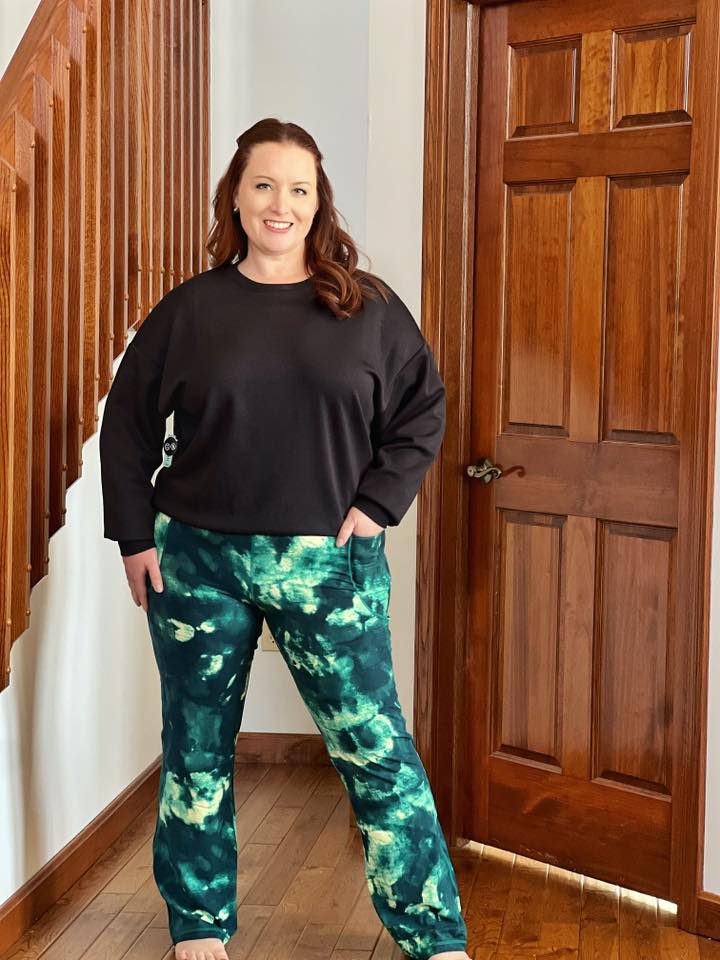 LuLaRoe RISE Passionate Yoga Pant 2.0 - Midnight Malachite Abstract 