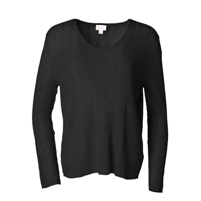LuLaRoe Maggie Textured Knit Top - Solid Black