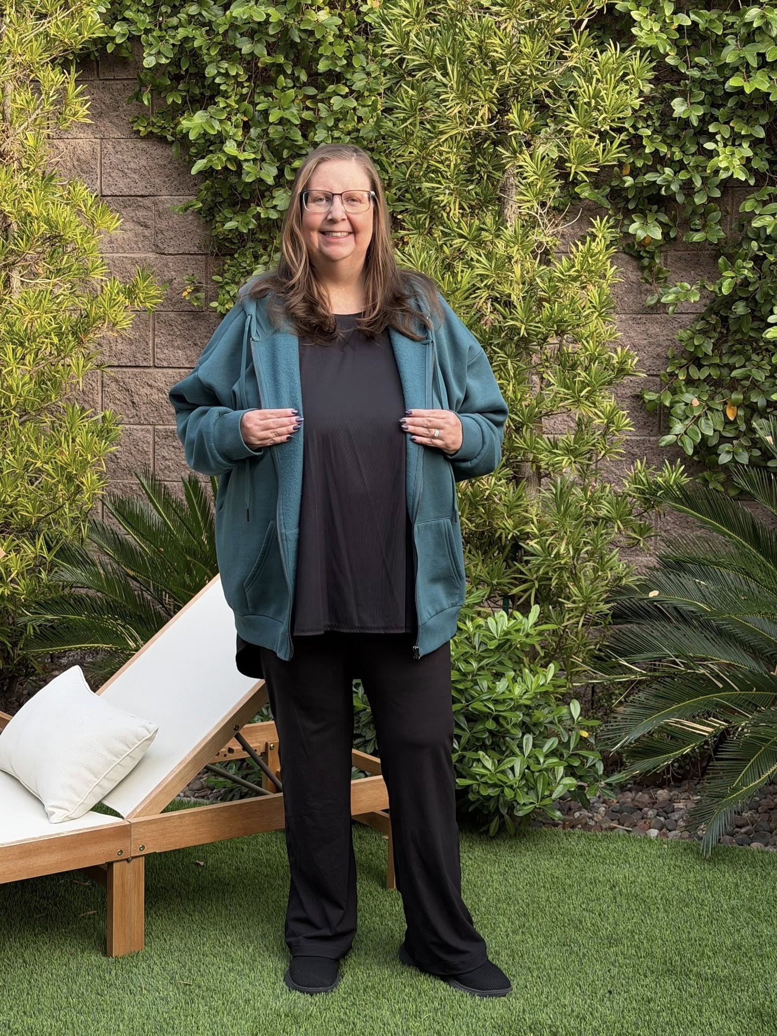 LuLaRoe LuLaRoe Essential Zip Hoodie - Solid Deep Juniper 