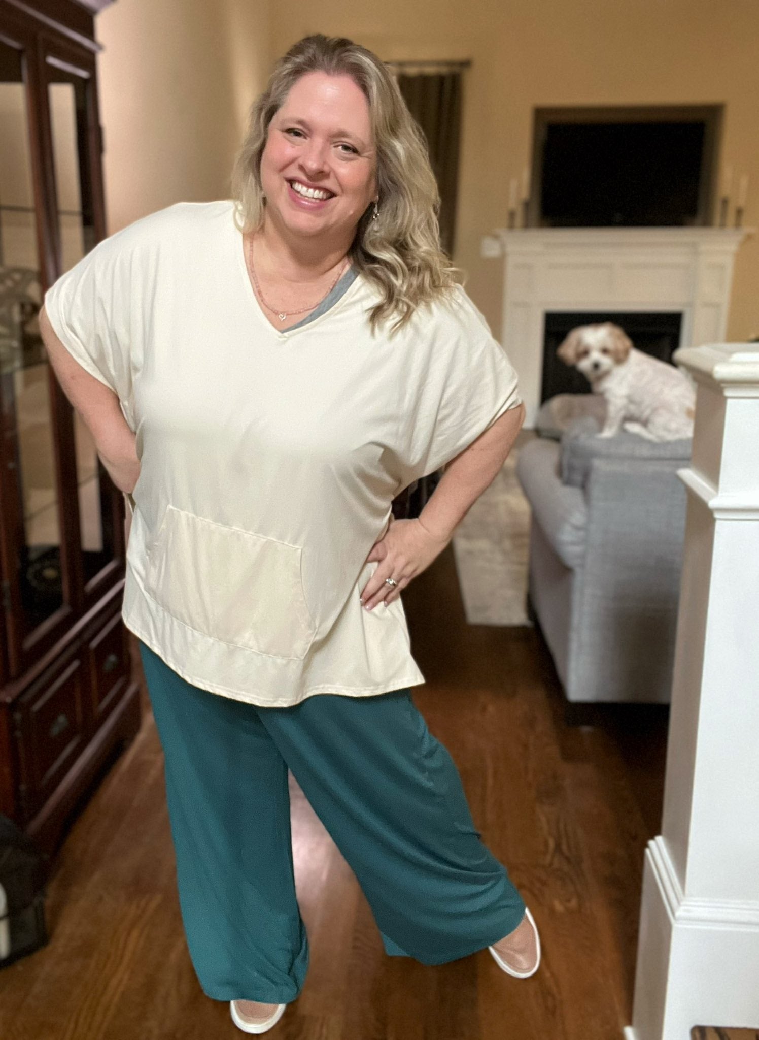 LuLaRoe LuLaRoe Essential Wide Leg Pant  - Solid Deep Teal 