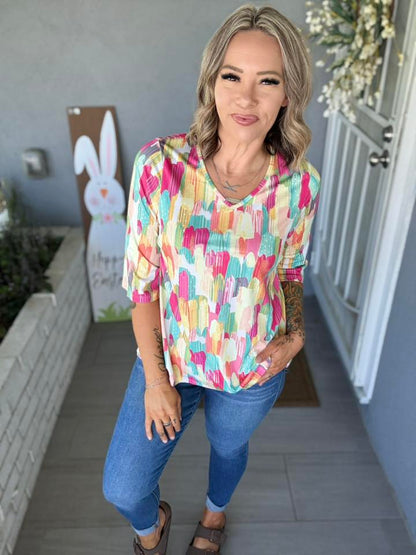 LuLaRoe LuLaRoe Eden Top - Desert Brushstroke Harmony 
