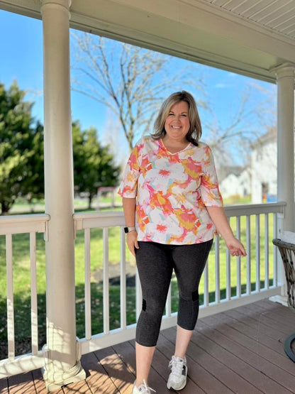 LuLaRoe LuLaRoe Eden Top - Sunset Splash Abstract Floral 