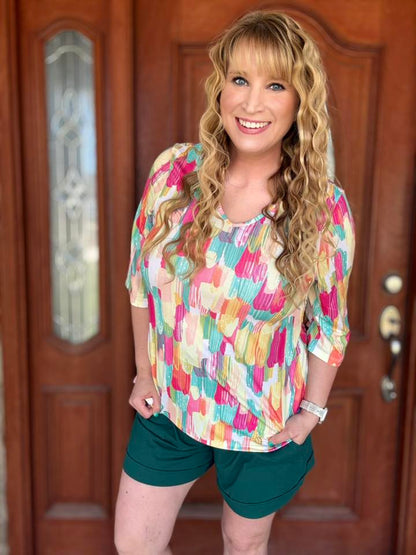 LuLaRoe LuLaRoe Eden Top - Desert Brushstroke Harmony 