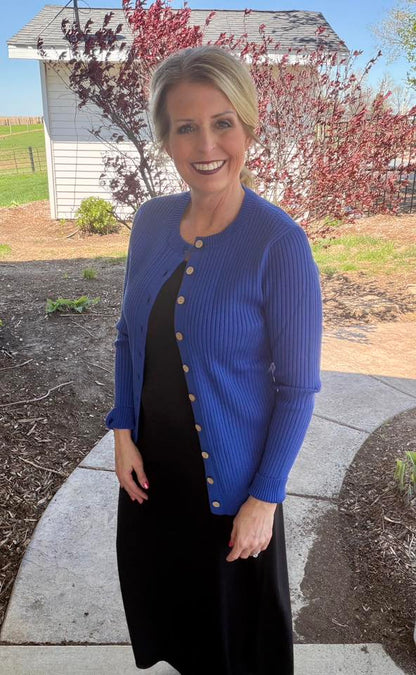 LuLaRoe LuLaRoe Becky Cardigan - Solid Royal Blue 