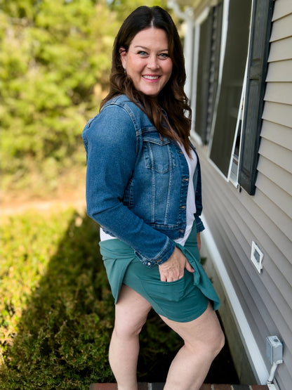 LuLaRoe LuLaRoe Eileen Skort - Solid Deep Teal 