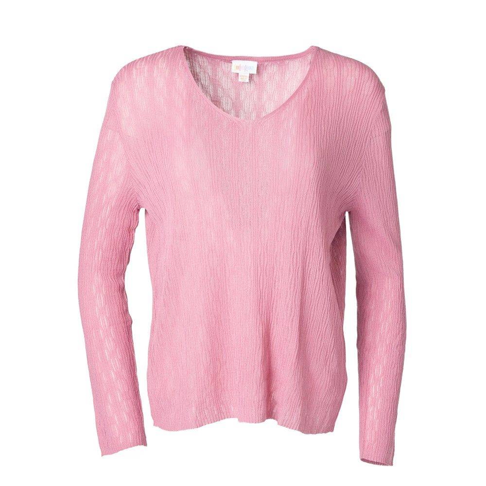 LuLaRoe Maggie Textured Knit Top - Solid Dusty Rose Pink