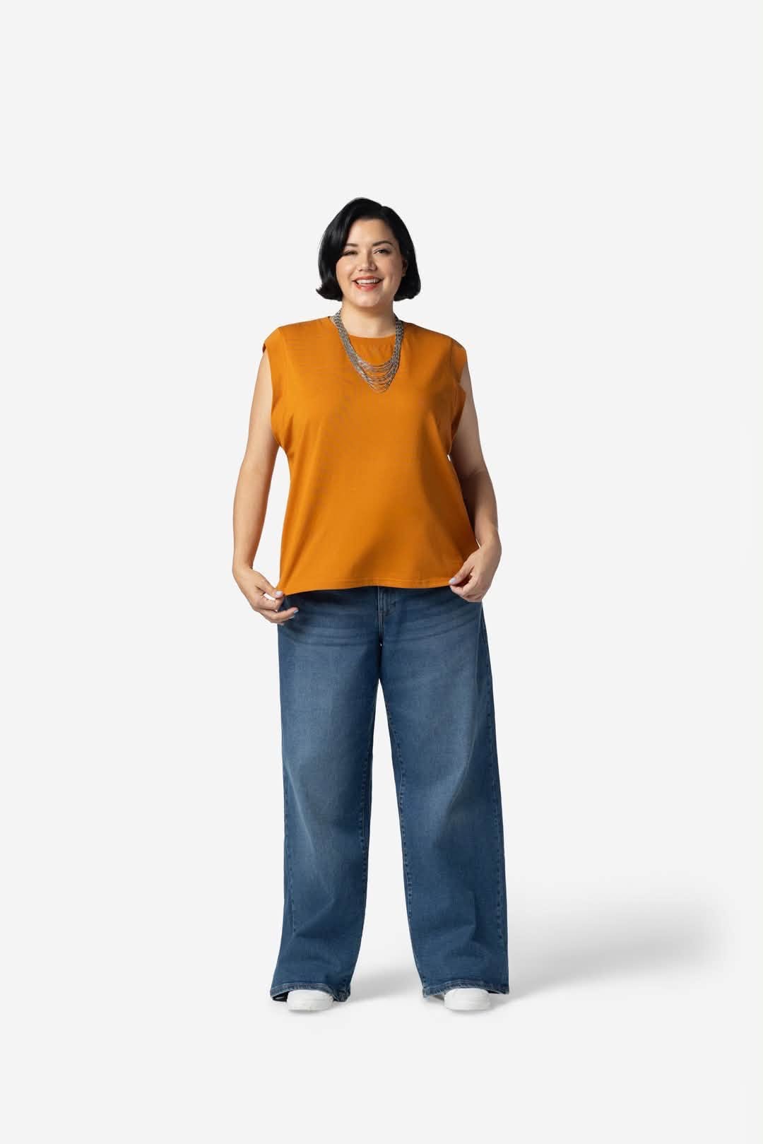 LuLaRoe Suzanne Cap Sleeve Top - Solid Golden Mustard