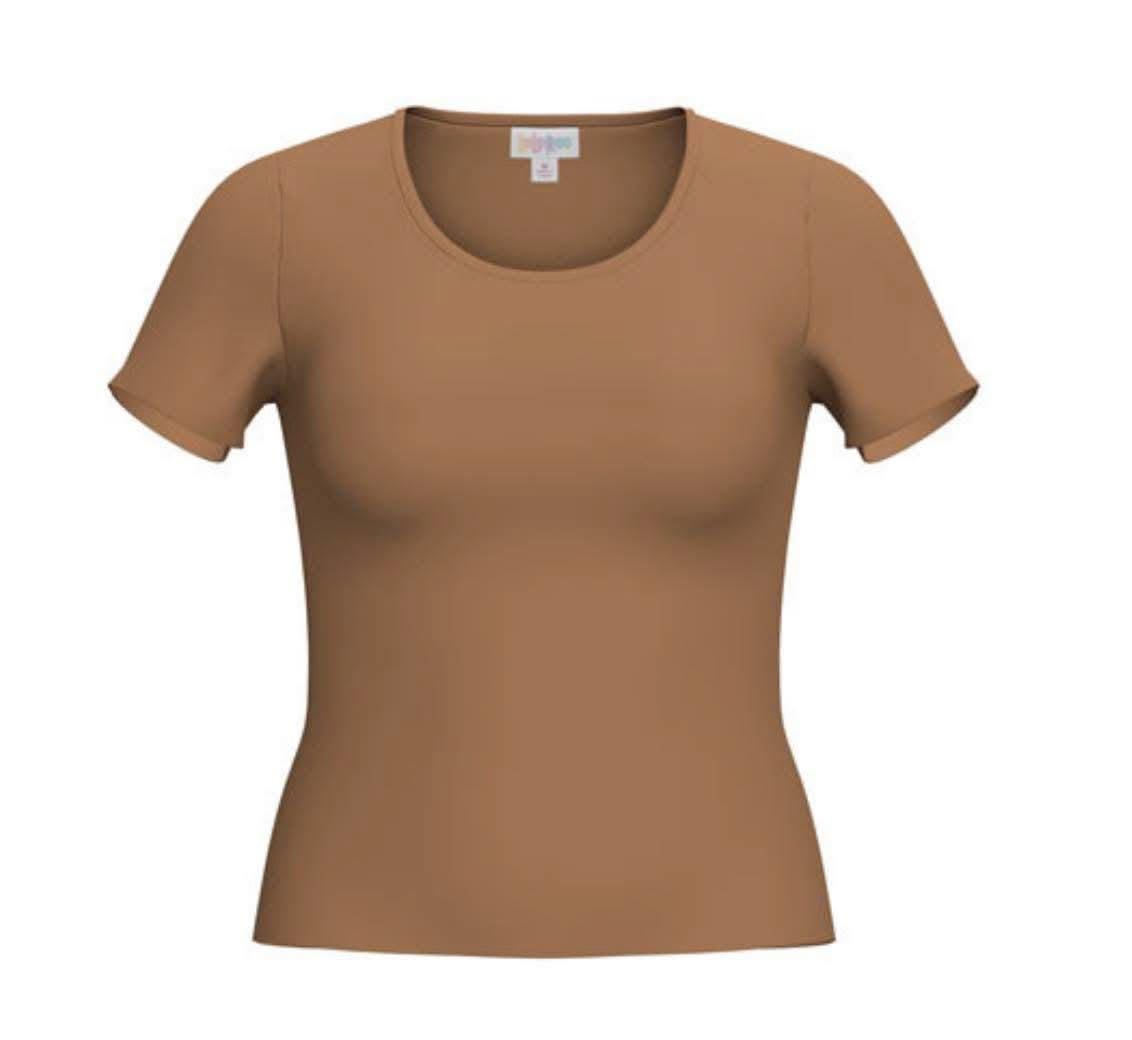 LuLaRoe Lani Scoop Neck Top - Solid Warm Caramel