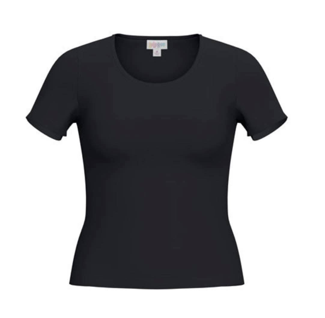 LuLaRoe Lani Scoop Neck Top - Solid Black
