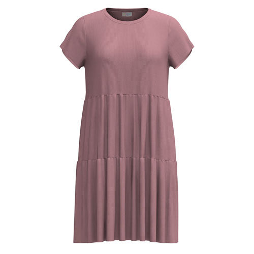 LuLaRoe Ariel Tiered Dress - Solid Blush Petal