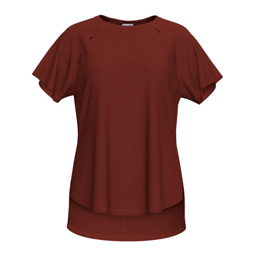 LuLaRoe Melanie Raglan Top - Solid Rustic Terracotta