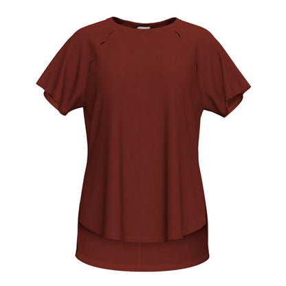 LuLaRoe Melanie Raglan Top - Solid Rustic Terracotta