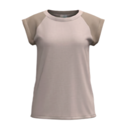 LuLaRoe Ashley Raglan T - Soft Taupe & Mushroom