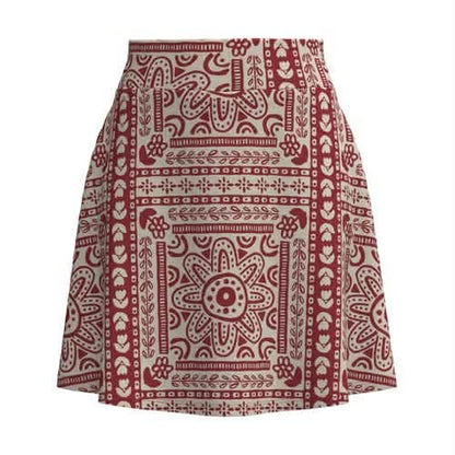 LuLaRoe LuLaRoe Eileen Skort - Rustic Red Boho Mosaic 