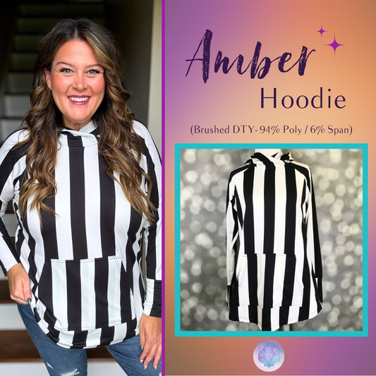 LuLaRoe Halloween 2025 - Amber Hoodie - Bewitching Stripes