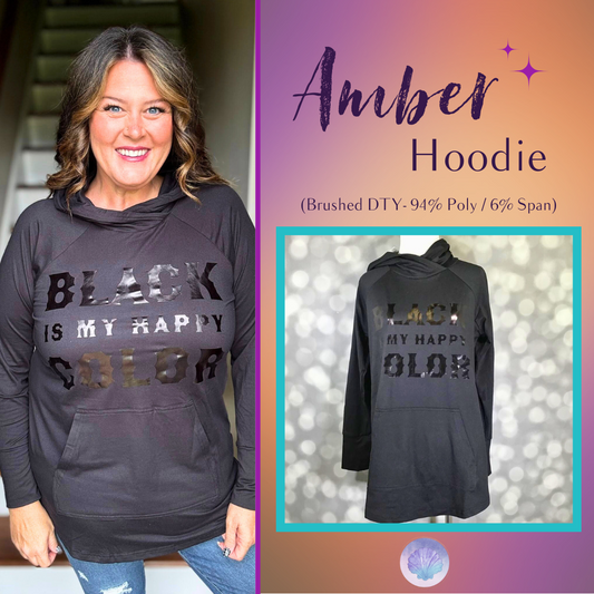 LuLaRoe Halloween 2025 - Amber Hoodie - Black is My Happy Color