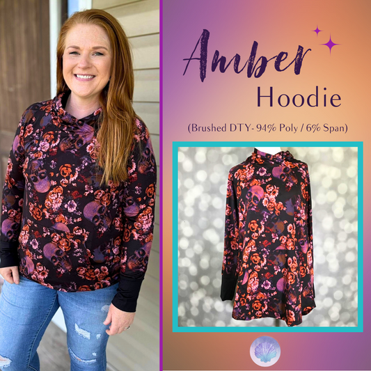 LuLaRoe Halloween 2025 - Amber Hoodie - Haunted Blooms
