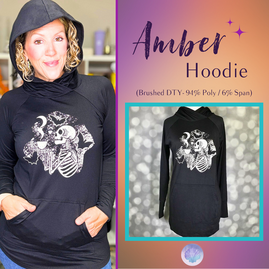 LuLaRoe Halloween 2025 - Amber Hoodie - Midnight Coffee Break