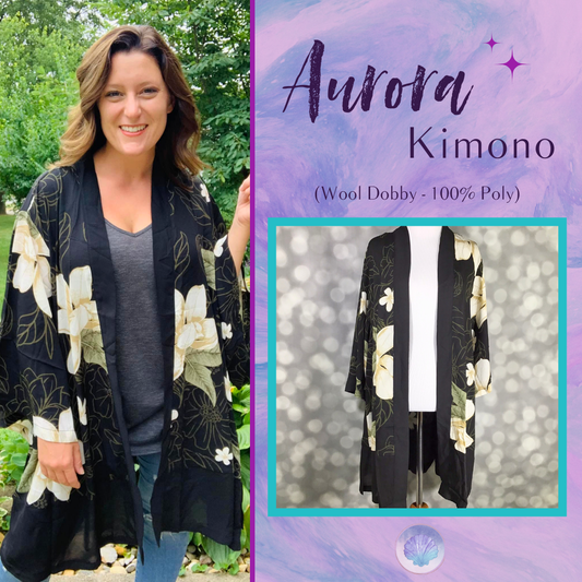 LuLaRoe LuLaRoe Aurora Kimono - Moonlight Magnolia 