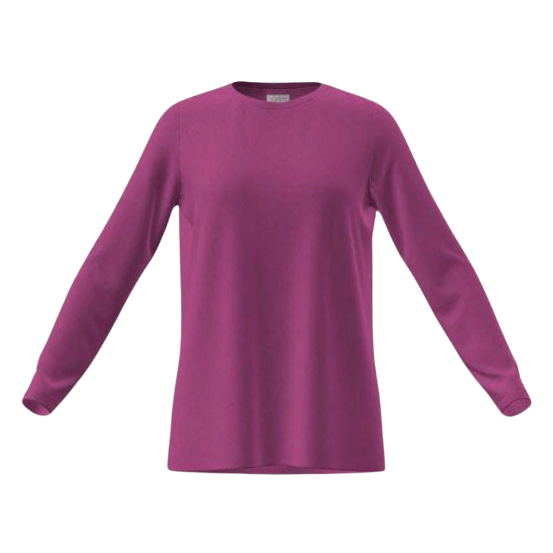 LuLaRoe Sharon Long Sleeve Top - Solid Berry Magenta - front view
