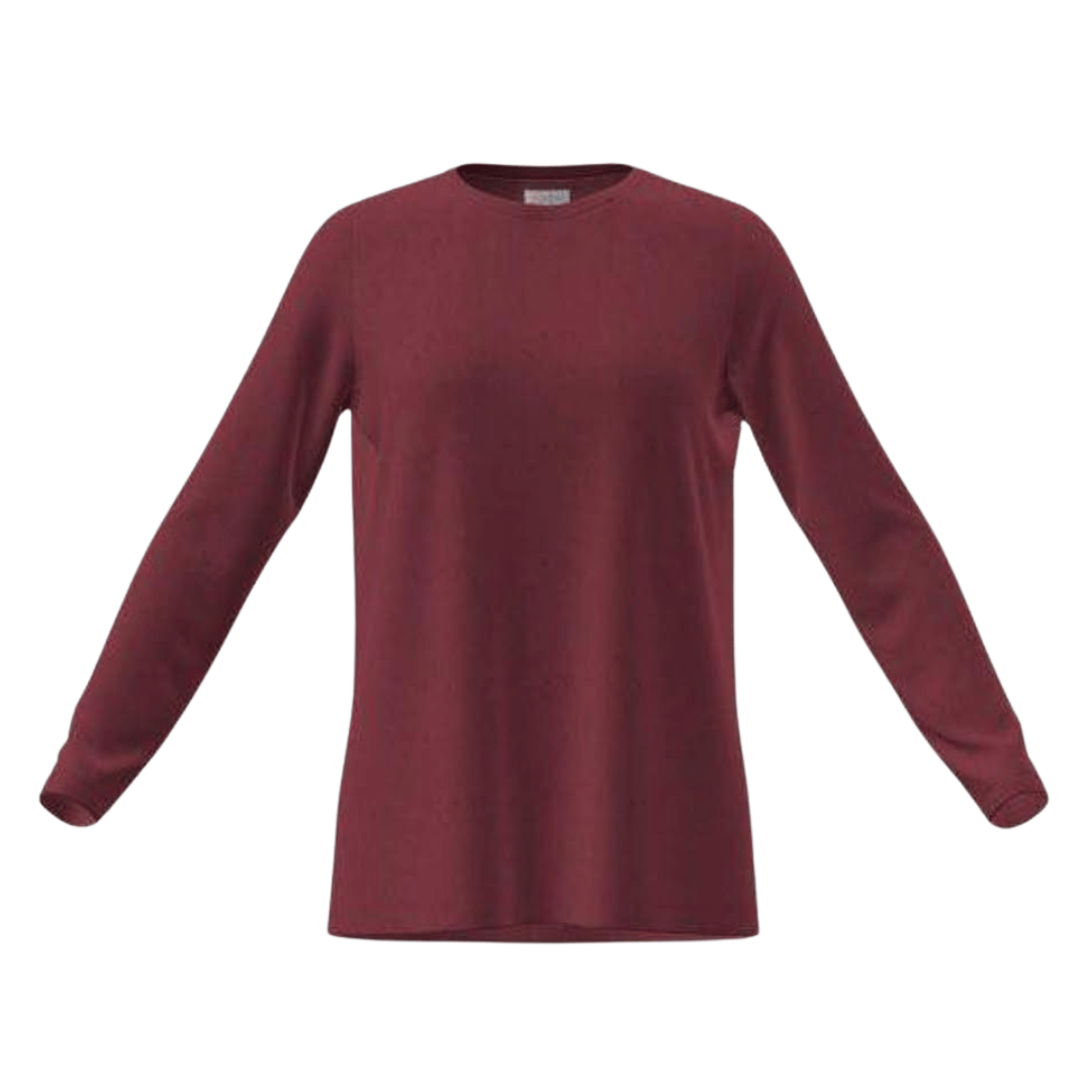 LuLaRoe Sharon Long Sleeve Top - Solid Burgundy Red - front view