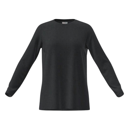 LuLaRoe Sharon Long Sleeve Top - Solid Black - front view