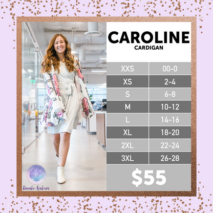 LuLaRoe LuLaRoe Caroline Cardigan - Crimson Classic Stripe 