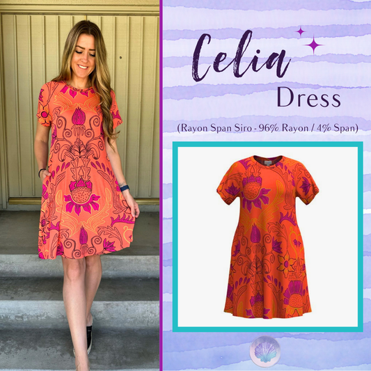 LuLaRoe LuLaRoe Celia Dress - Tropical Sunset Bloom 