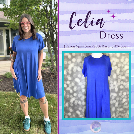 LuLaRoe LuLaRoe Celia Dress - Solid Royal Blue 