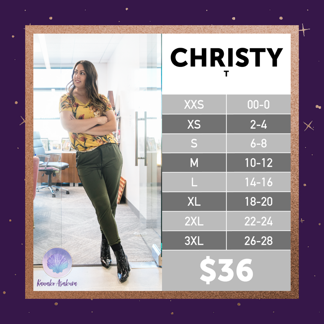 LuLaRoe Christy T - Fuchsia Black Gradient Texture 