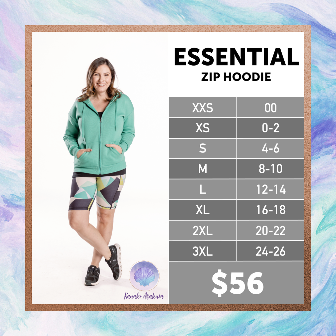 LuLaRoe LuLaRoe Essential Zip Hoodie - Solid Deep Juniper 