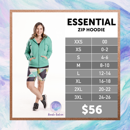 LuLaRoe LuLaRoe Essential Zip Hoodie - Solid Deep Juniper 