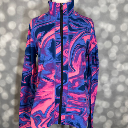 LuLaRoe LuLaRoe RISE Bold Yoga Jacket – Electric Tidal Marble 