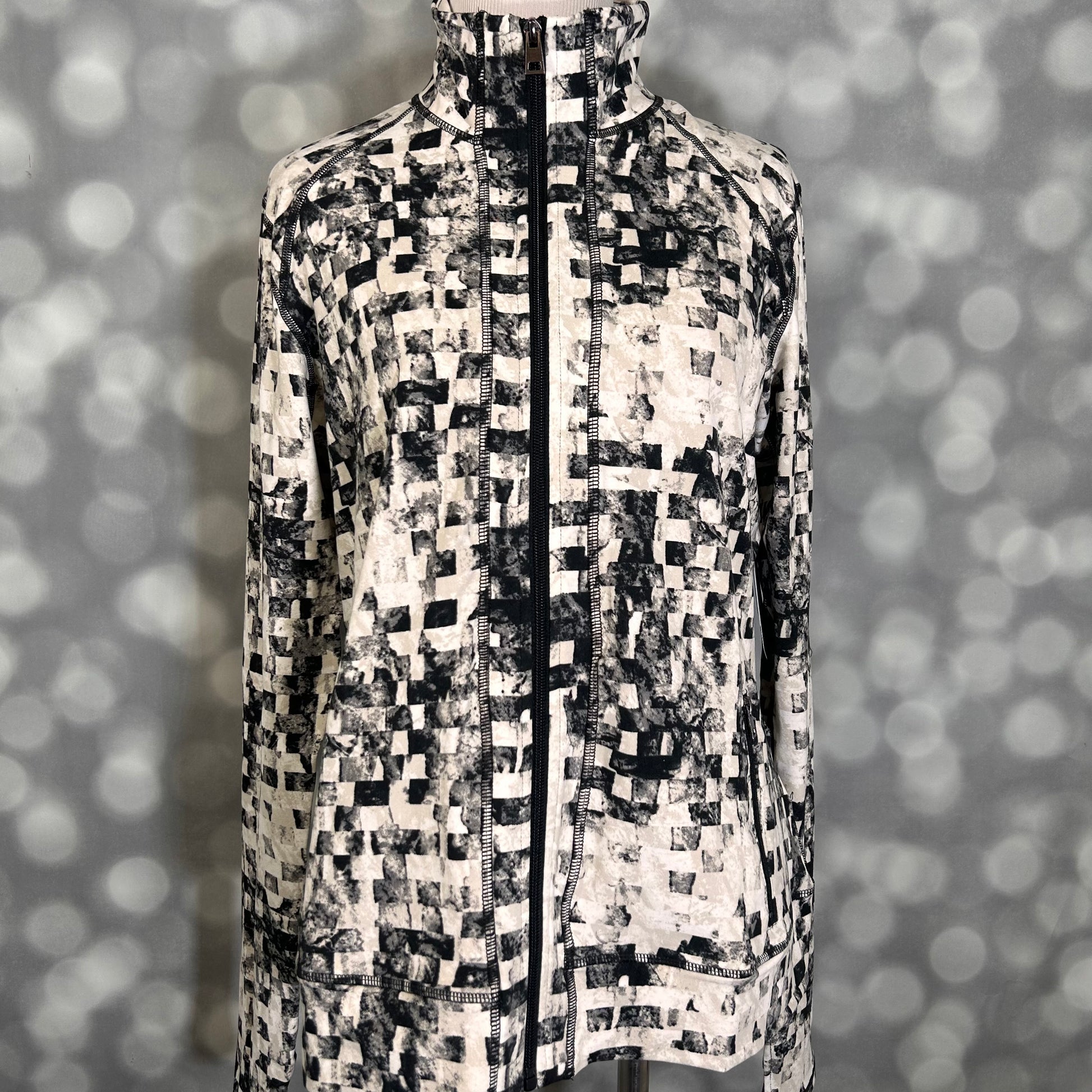 LuLaRoe LuLaRoe RISE Bold Yoga Jacket – Urban Pixel Weave 