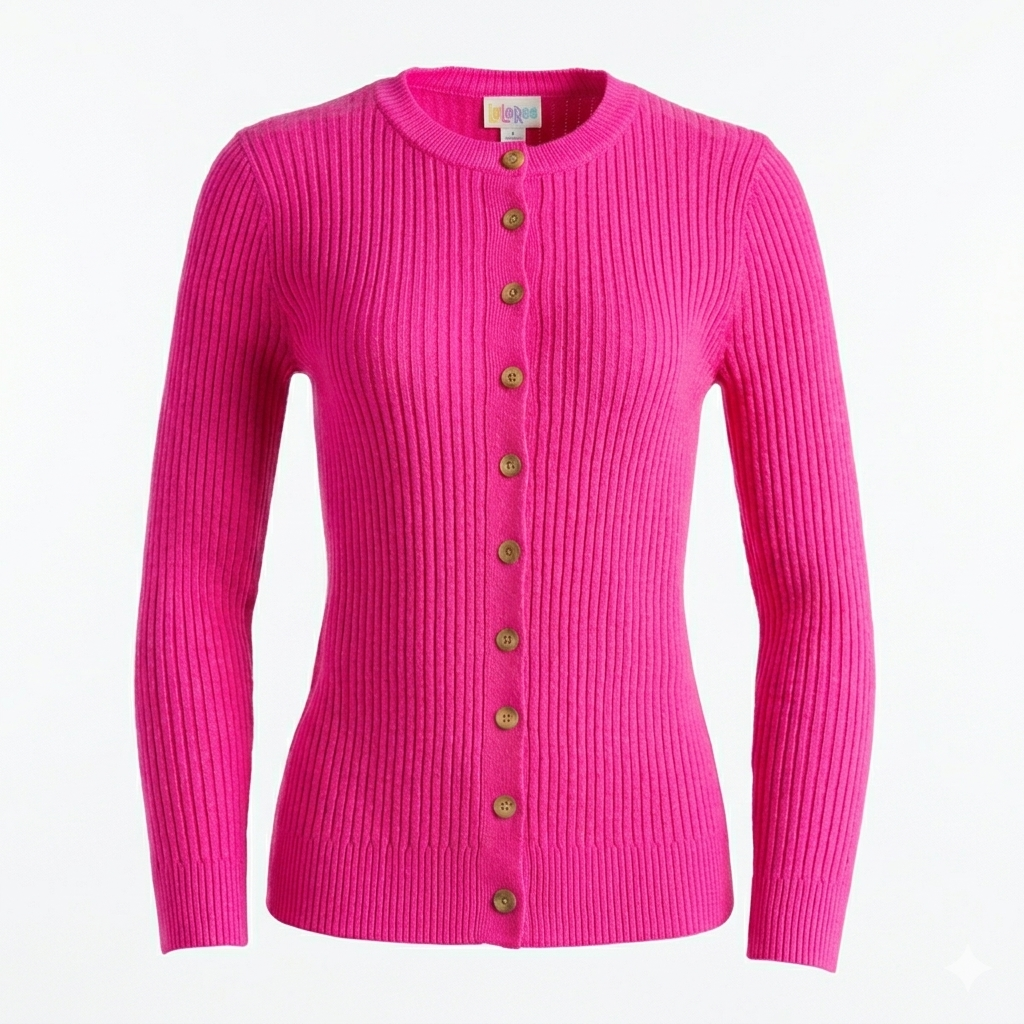 LuLaRoe LuLaRoe Becky Cardigan - Solid Magenta Pink 