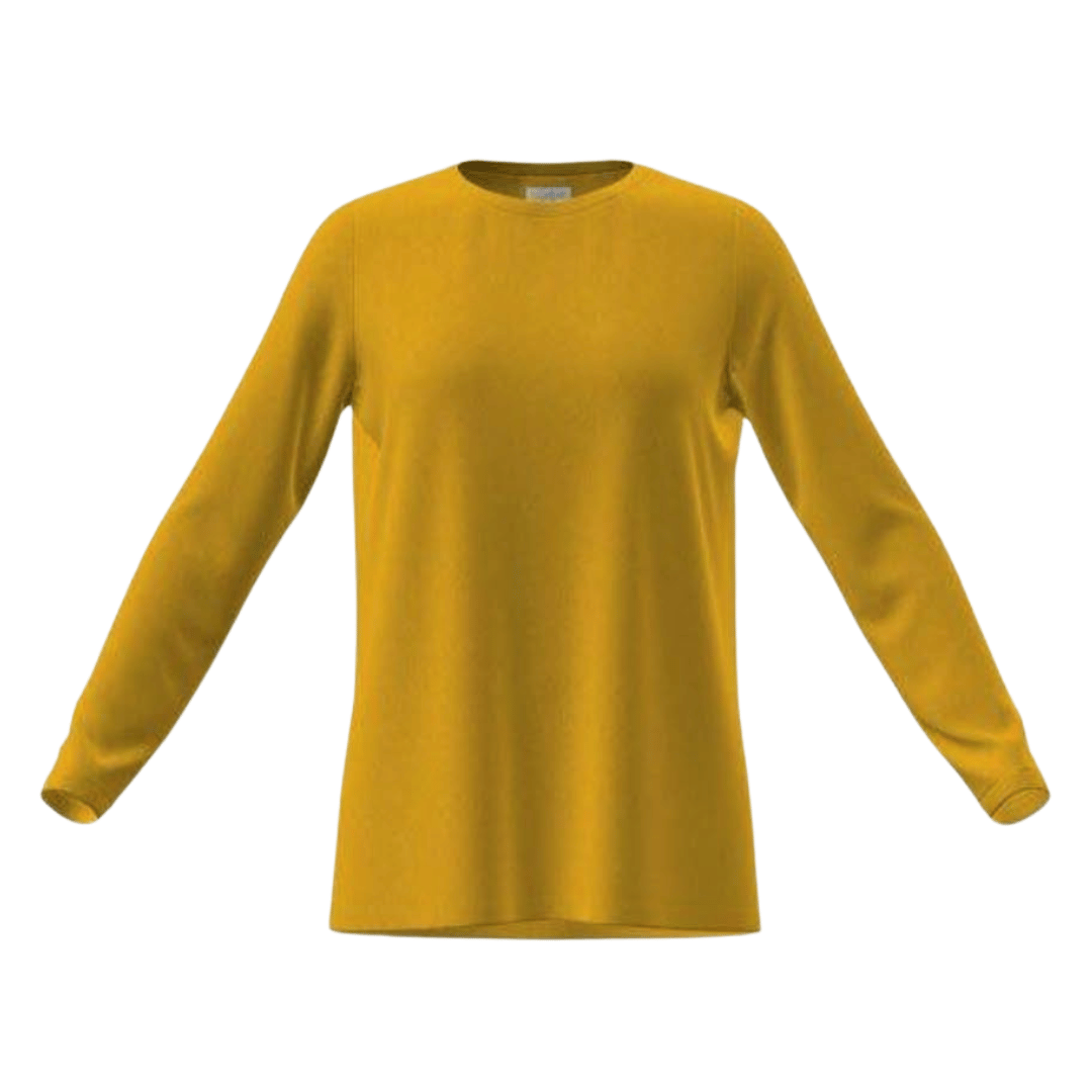 LuLaRoe Sharon Long Sleeve Top - Solid Golden Mustard - front view