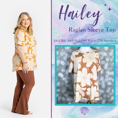 LuLaRoe Hailey Top - Golden Petal Bloom