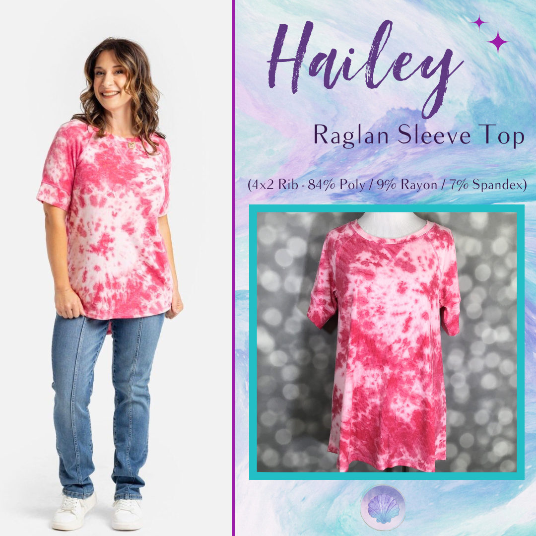 LuLaRoe Hailey Top - Pink Cloud Tie Dye