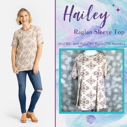 LuLaRoe Hailey Top - Sandstone Aztec Geo