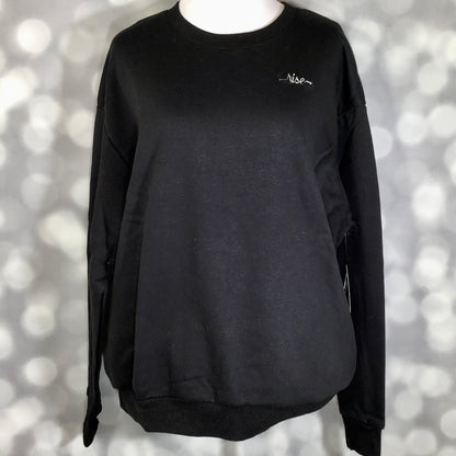 LuLaRoe LuLaRoe RISE Reset Pullover – Solid Black Fleece 