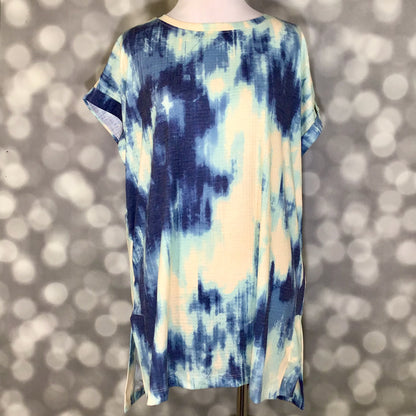 LuLaRoe LuLaRoe Leah Tunic - Indigo Cloud Wash 