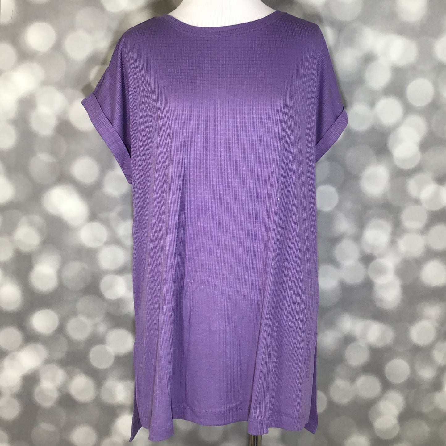 LuLaRoe LuLaRoe Leah Tunic - Solid Sky Mist Blue 