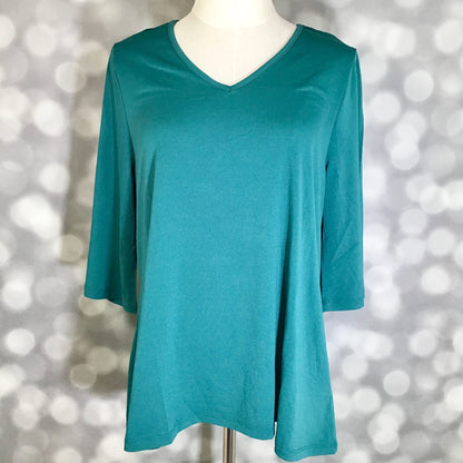 LuLaRoe LuLaRoe Eden Top - Solid Deep Teal Evergreen 