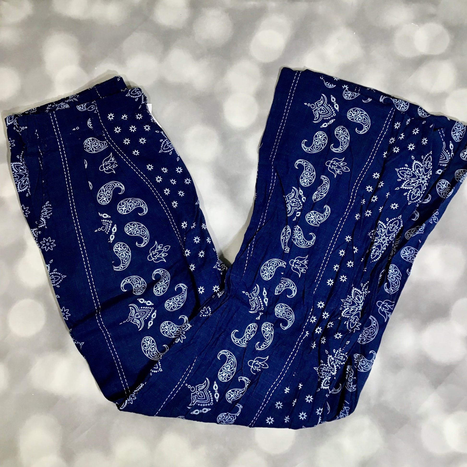 LuLaRoe LuLaRoe Pamela Trouser - Indigo Paisley Panel 
