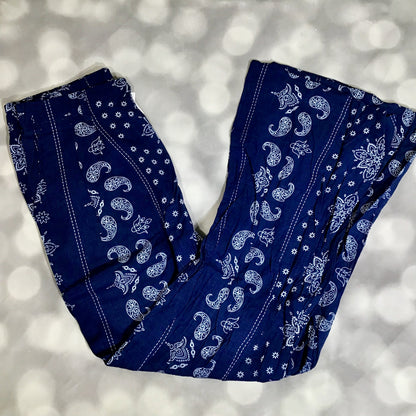 LuLaRoe LuLaRoe Pamela Trouser - Indigo Paisley Panel 