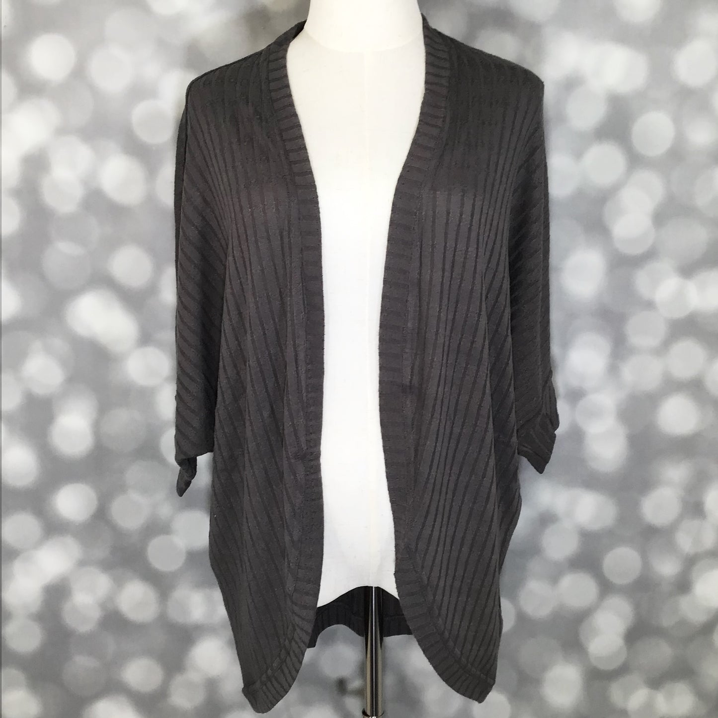 LuLaRoe LuLaRoe Tracy Cocoon Cardigan - Solid Charcoal Gray 