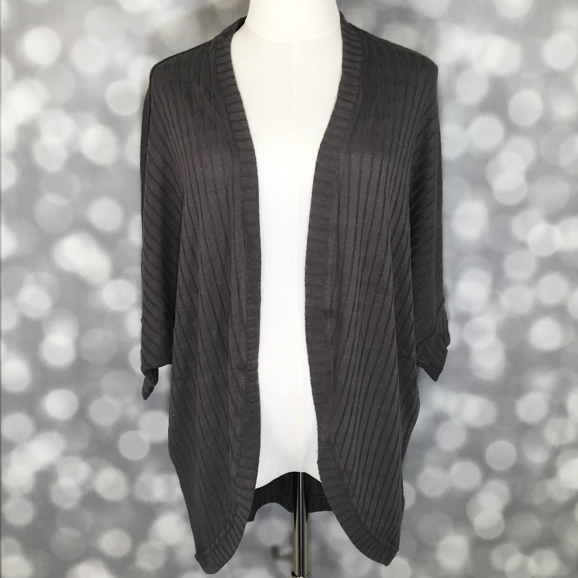LuLaRoe LuLaRoe Tracy Cocoon Cardigan - Solid Charcoal Gray 