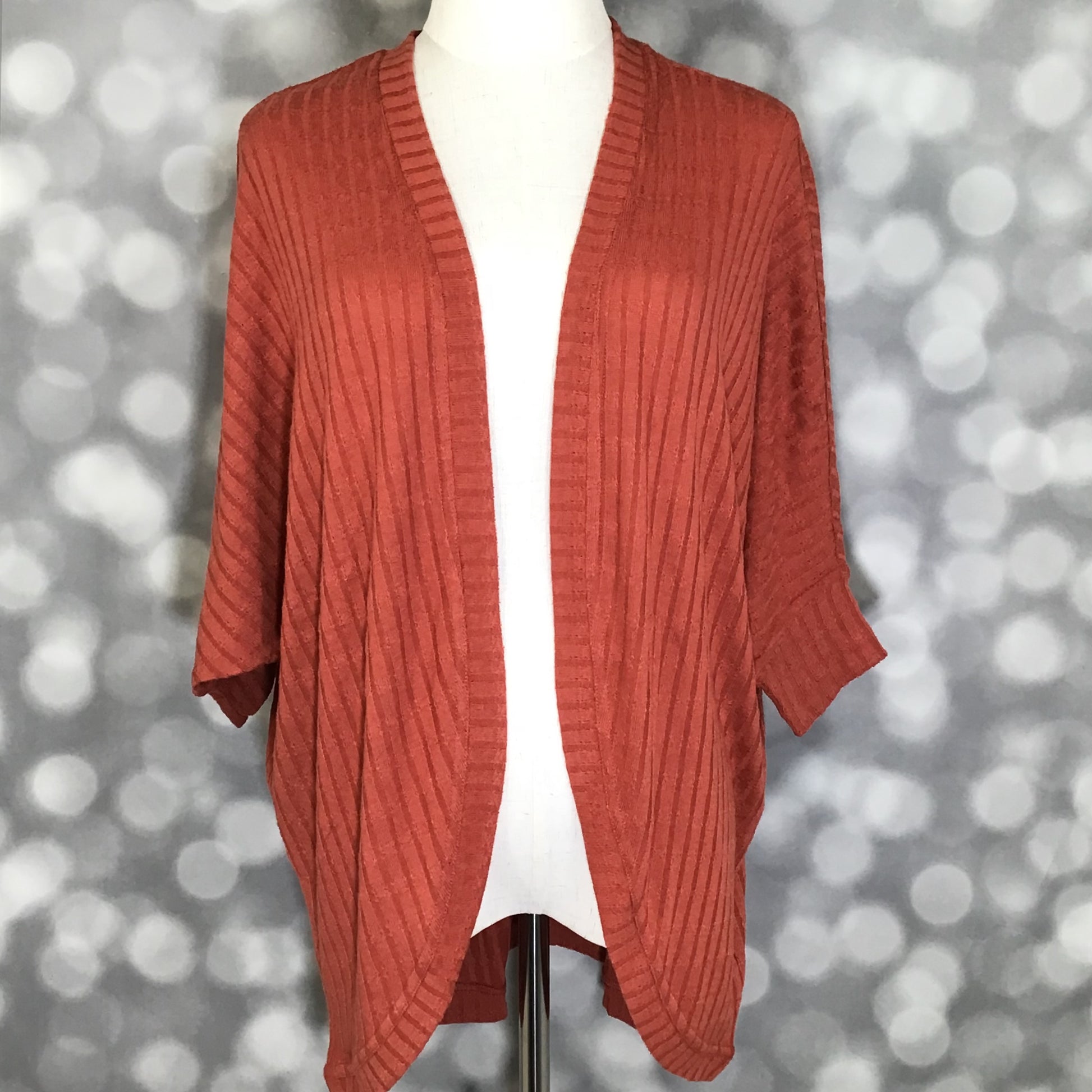 LuLaRoe LuLaRoe Tracy Cocoon Cardigan - Solid Clay Ember 